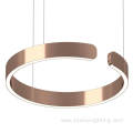 Led Ring Chandelier Modern Stainless Steel Pendant Lamp